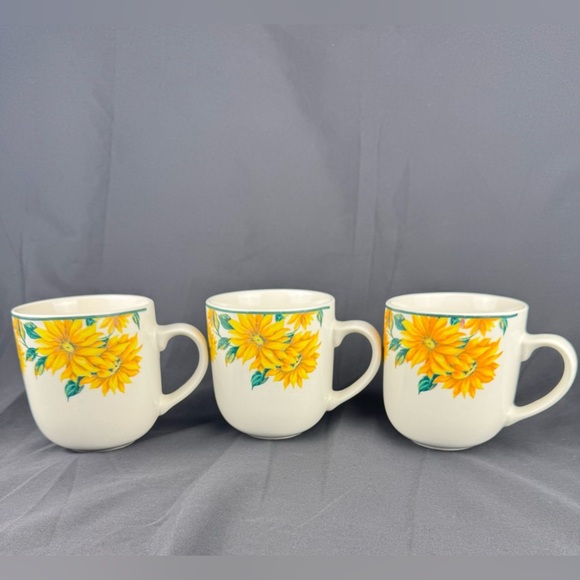 Thomson Pottery 5x Sunflower Ceramic Mugs - Picture 9 of 14